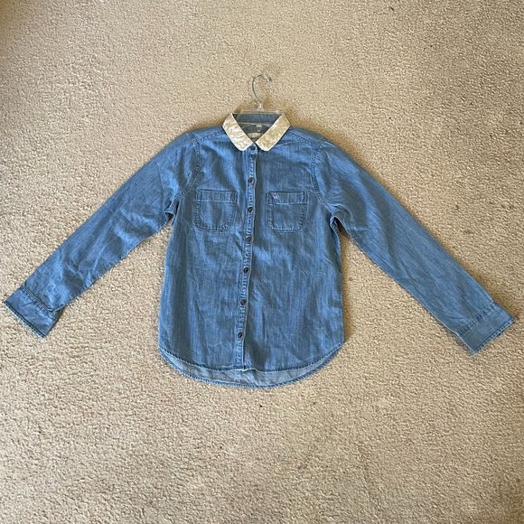 Abercrombie Button Down Denim Shirt for Girls - Picture 6 of 10